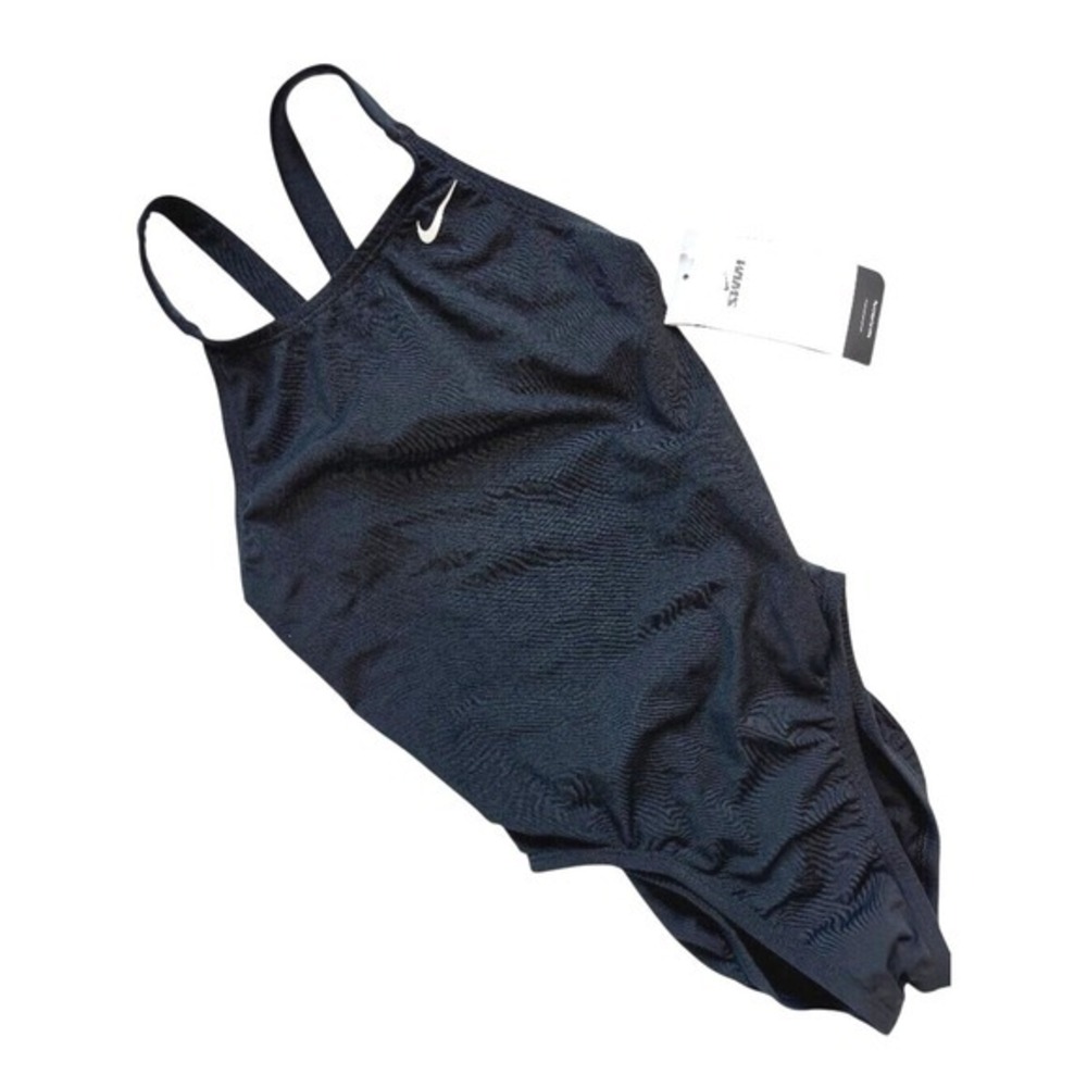 NEW Nike Hydrastrong Fastback One Piece Swimsuit Black 30 Watersports Consign - Picture 2 of 12
